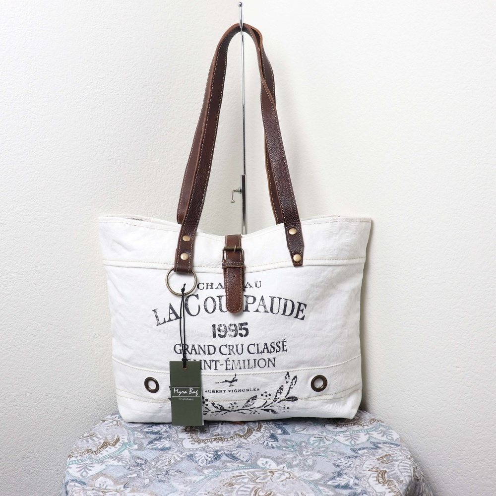 🆕Myra Bag FRENCHY Large Tote Bag Canvas Bag Purse - Picture 2 of 8